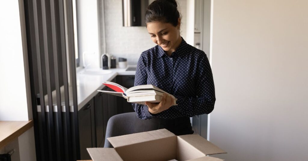 Person holding the proof copy of a book they just received 